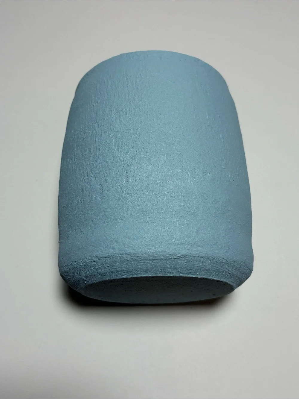 Handmade Repurposed Blue Ceramic Container Acrylic Painted Modern Decor Vase Pot